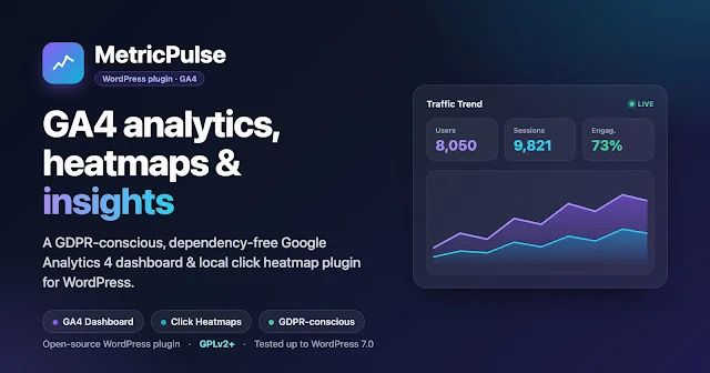 DataMetric: A GDPR-Conscious, Dependency-Free GA4 Dashboard & Heatmap Plugin for WordPress
